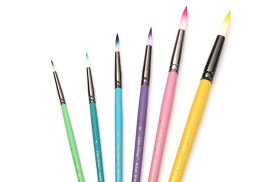 Pack 6 pinceles BOLONG colores punta fina 23827